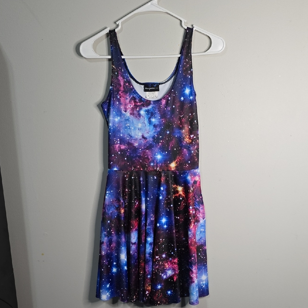 Black Milk Galaxy Amethyst Scoop Skater Dress